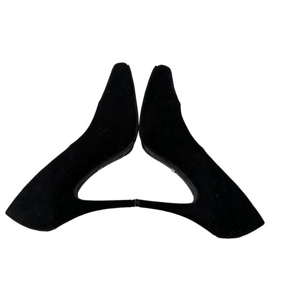 Limelight High Heels Black Classic Pumps Size 9 Rounded Square Toe Microsuede - Picture 6 of 10